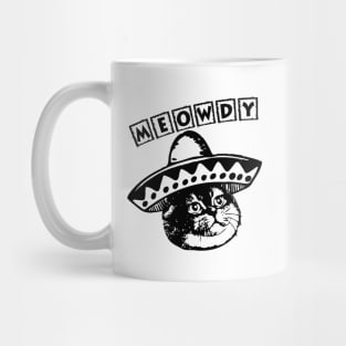 Heavy Breathing Meowdy Cat in a Sombrero Mug